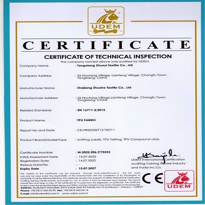 CERTIFICATE OF TECHNICAL INSPECTION1200 CERTIFICATE OF TECHNICAL INSPECTION1200